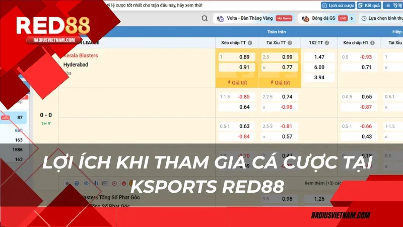 Lợi ích khi tham gia cá cược tại KSports RED88